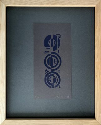 #9 "Black and Blue Moon"
Linogravure
Épreuve d’artiste tirée à la main en 10 exemplaires 
20 x 8,5 cm