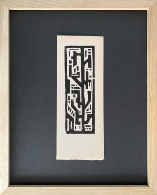 #12 "Catotem II"
Linogravure
Épreuve d’artiste tirée à la main en 5 exemplaires 
21 x 11 cm