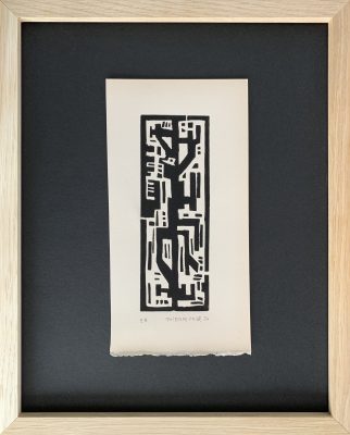 #13 "Christotem"
Linogravure
Épreuve d’artiste tirée à la main en 2 exemplaires 
21 x 11 cm