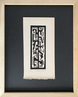 #14 "Catotem III"
Linogravure
Épreuve d’artiste tirée à la main en 5 exemplaires 
21 x 11 cm